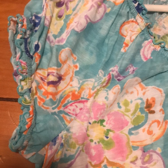 LRL Lauren Jeans CO. Ralph Lauren, Large paisley floral multi colored on blues. - Picture 3 of 10